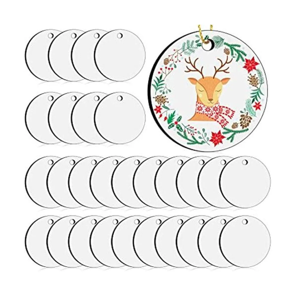 Adornos de sublimación de 3 pulgadas 30 piezas redondas_1