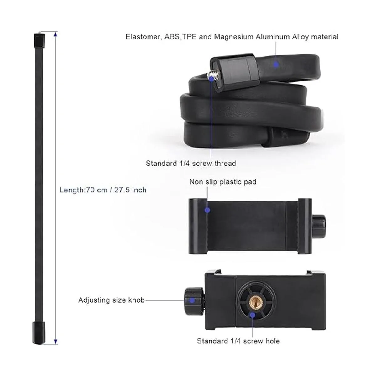 Mippko Soporte de teléfono celular flexible portátil para_3