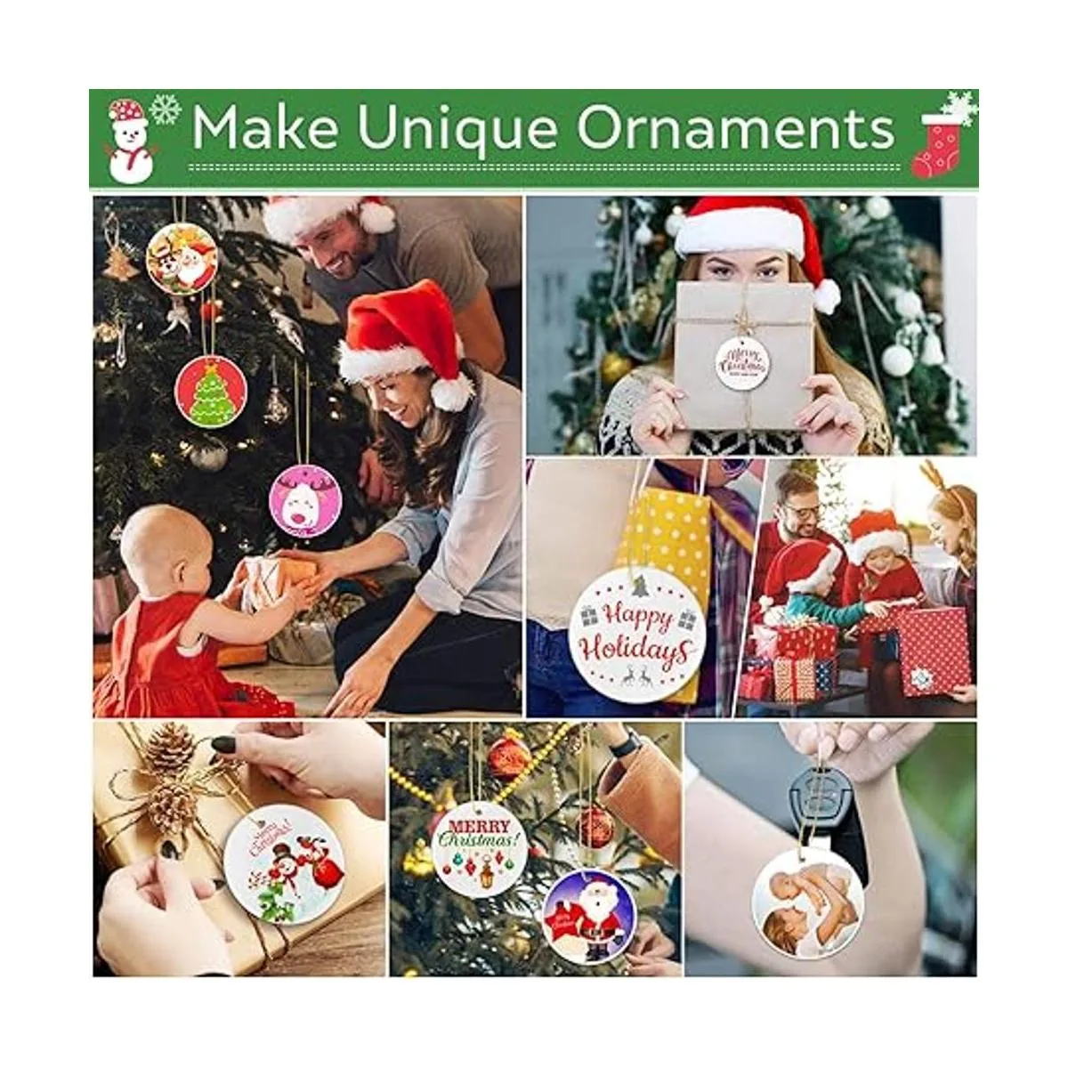 Adornos de sublimación de 3 pulgadas 30 piezas redondas_7