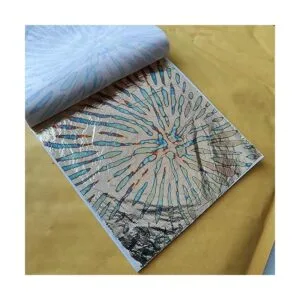 JINRUISI Hoja de lámina dorada abigarrada 50 hojas_5