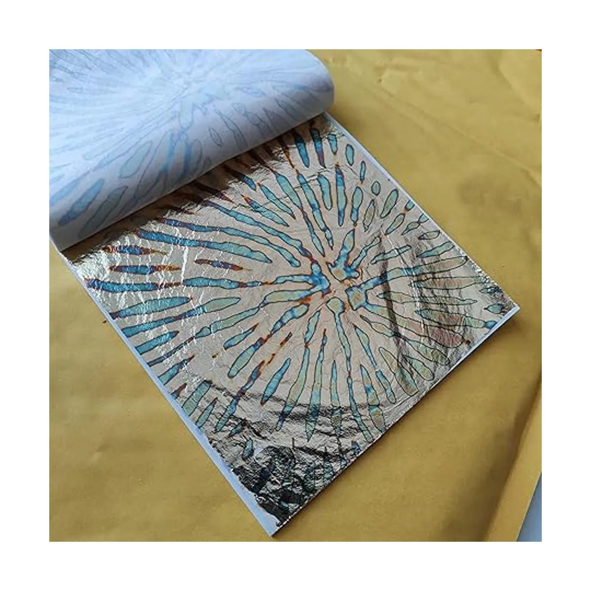 JINRUISI Hoja de lámina dorada abigarrada 50 hojas_5