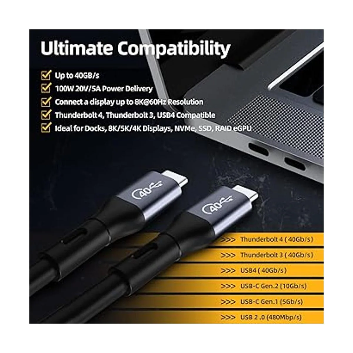 Cable USB 4 de 4.9 ft4.9 pies cable Thunderbolt 4_2