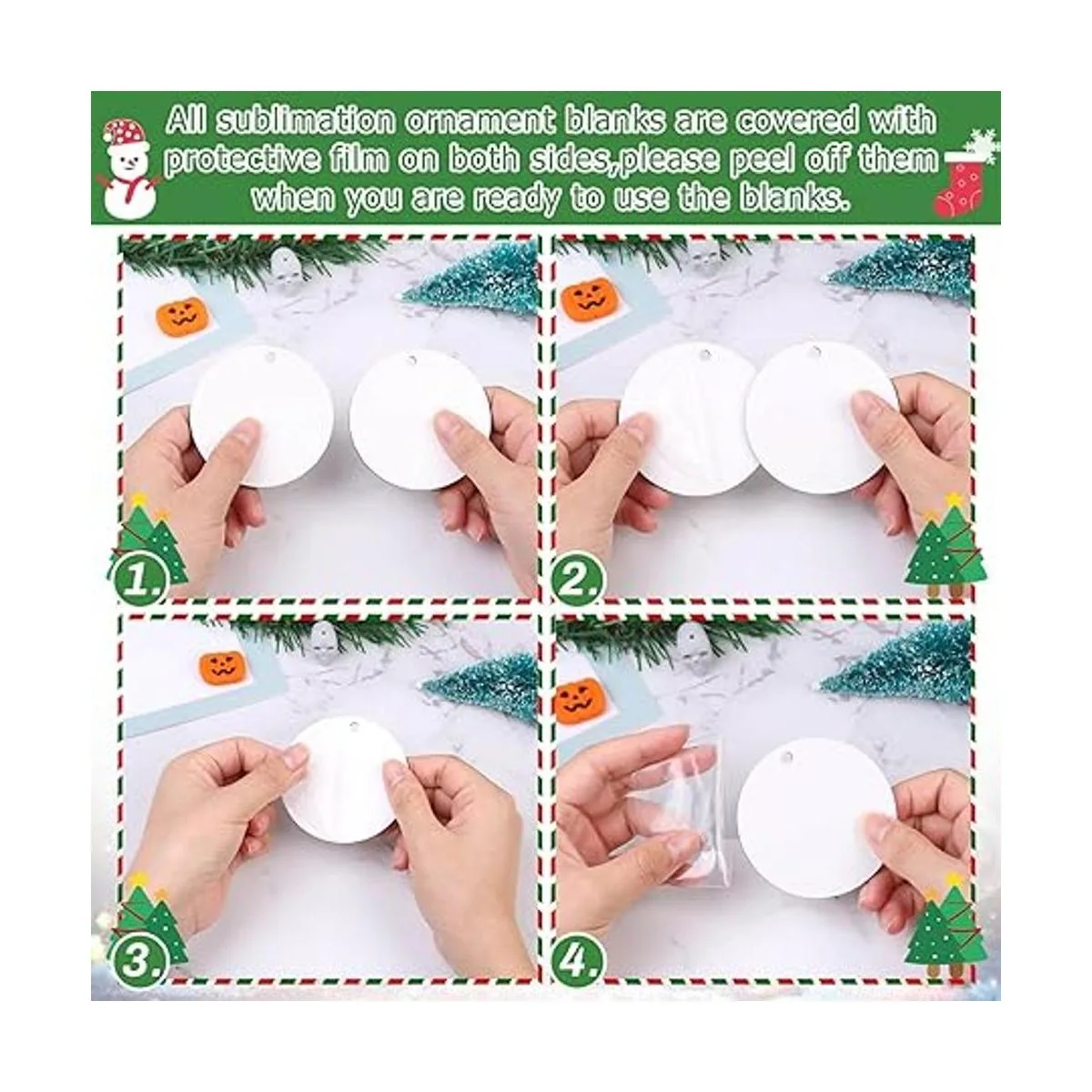 Adornos de sublimación de 3 pulgadas 30 piezas redondas_5