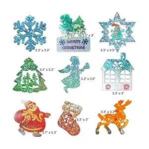 Paquete de 9 moldes de adornos de resina de Navidad_3