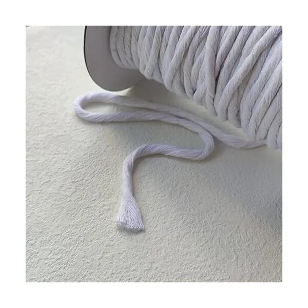 CAQUBO Cordón de macramé de algodón de una sola hebra de_3