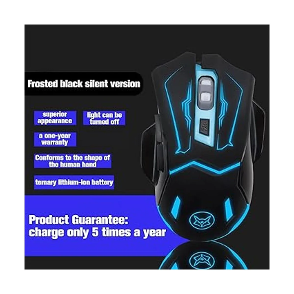 Ratón inalámbrico para juegos VEGCOO C8 silencioso_6