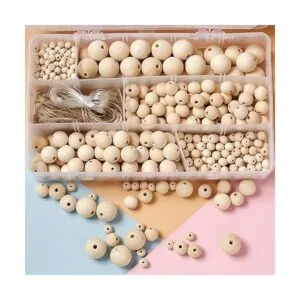Incraftables Cuentas de madera natural para manualidades_3