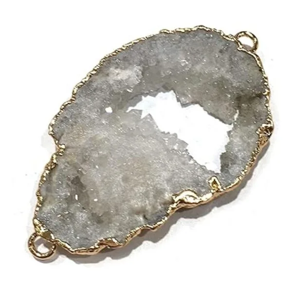 Conectores Druzy de cristal de ágata natural con cristales_4