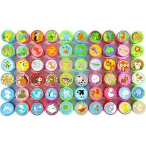 TINYMILLS 60 sellos surtidos de animales para niños_3