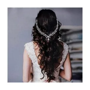 LOVFOIVER Diadema de diamantes de imitación para novia_5