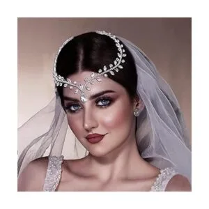 LOVFOIVER Diadema de diamantes de imitación para novia_3