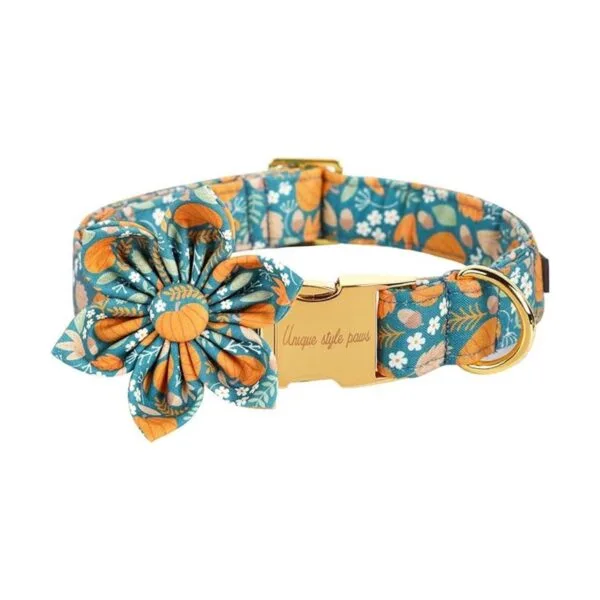 Unique style paws Collar de perro con corbatín a cuadros_1
