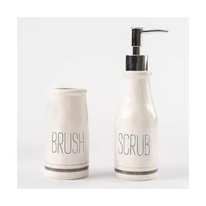 Mud Pie Bistro Dispensador de jabón y soporte para_2