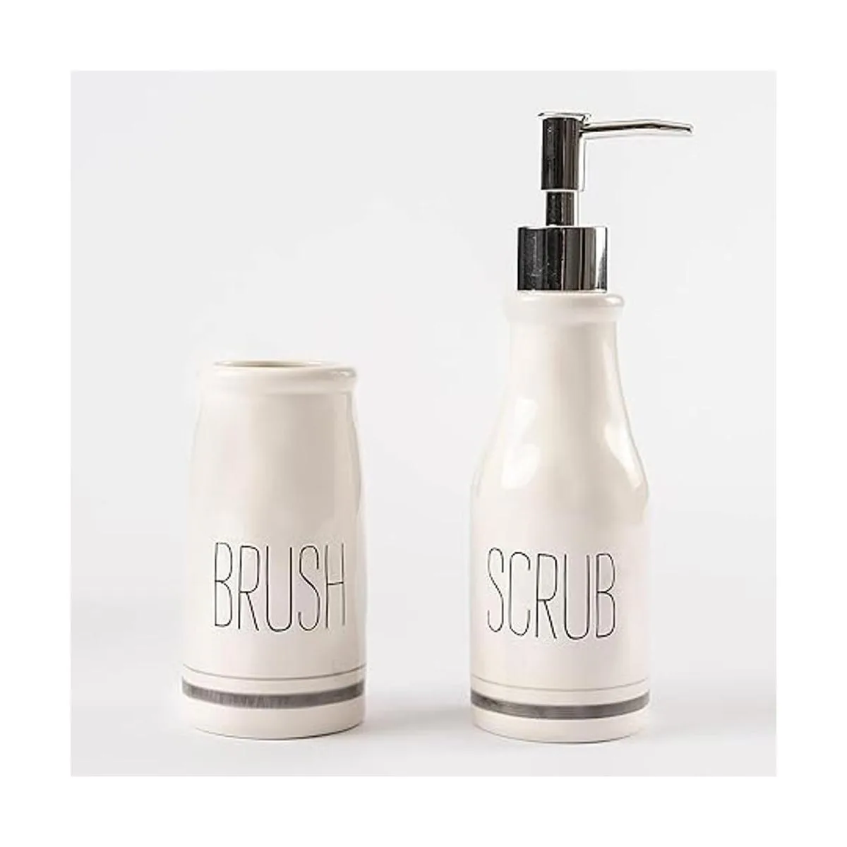 Mud Pie Bistro Dispensador de jabón y soporte para_2