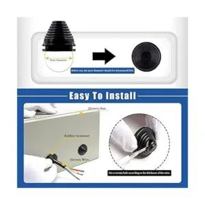 Glarks Kit surtido de 26 ojales de goma de 6 tamaños_6