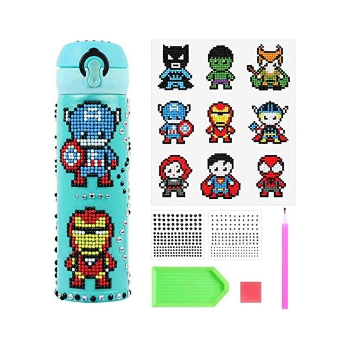 Decora tu propia botella de agua con kits de pegatinas de_1