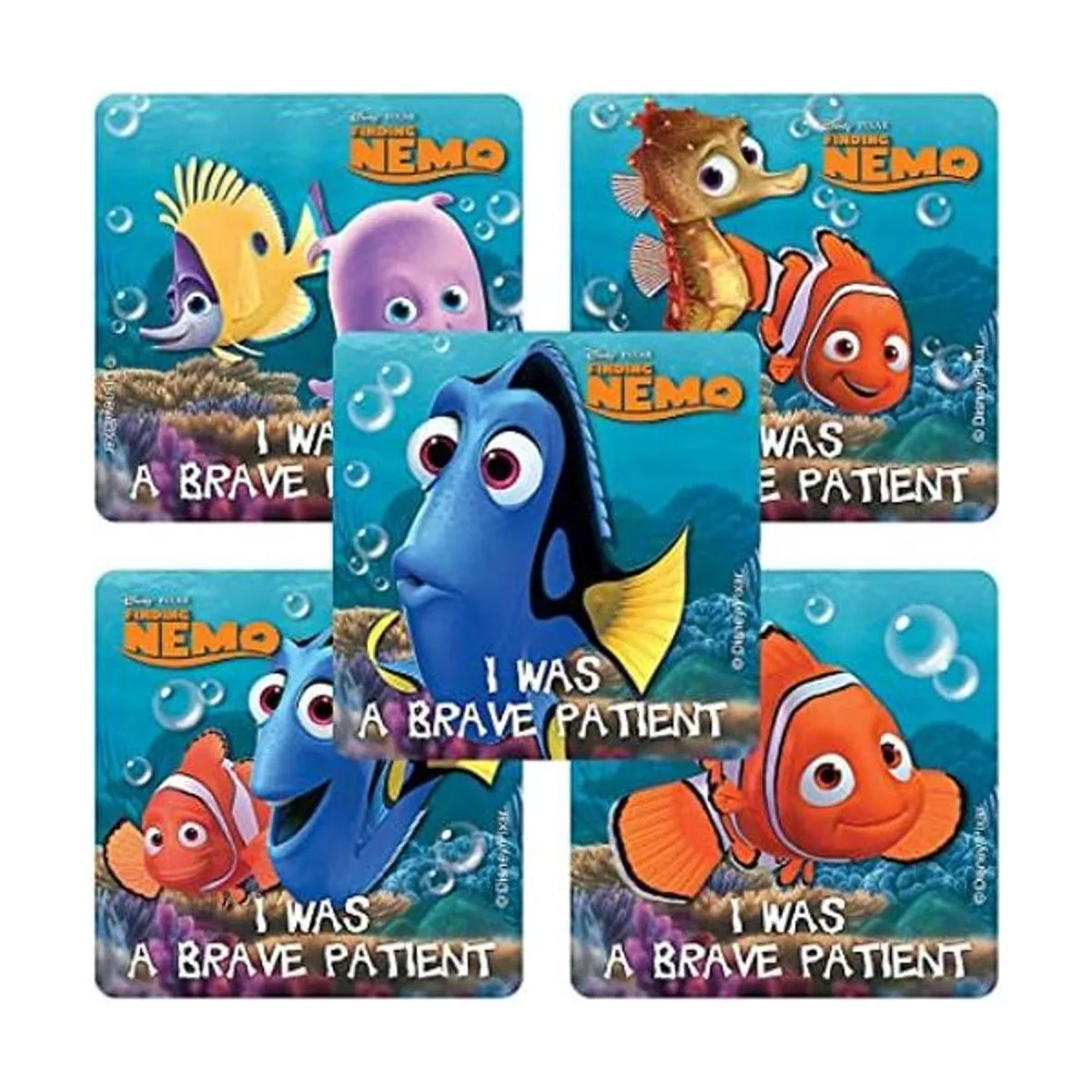 Disney Finding Nemo médica pegatinas 100 por paquete_1