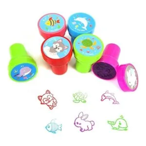 TINYMILLS 60 sellos surtidos de animales para niños_4