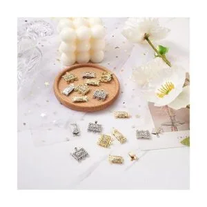 Pandahall Juego de 20 cierres de latón con múltiples_3