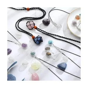 66 piezas de soporte de piedra vacía de cuarzo cordón de_4