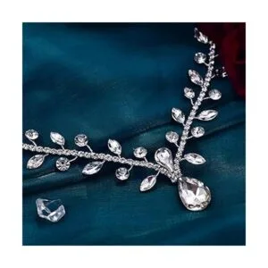 LOVFOIVER Diadema de diamantes de imitación para novia_4