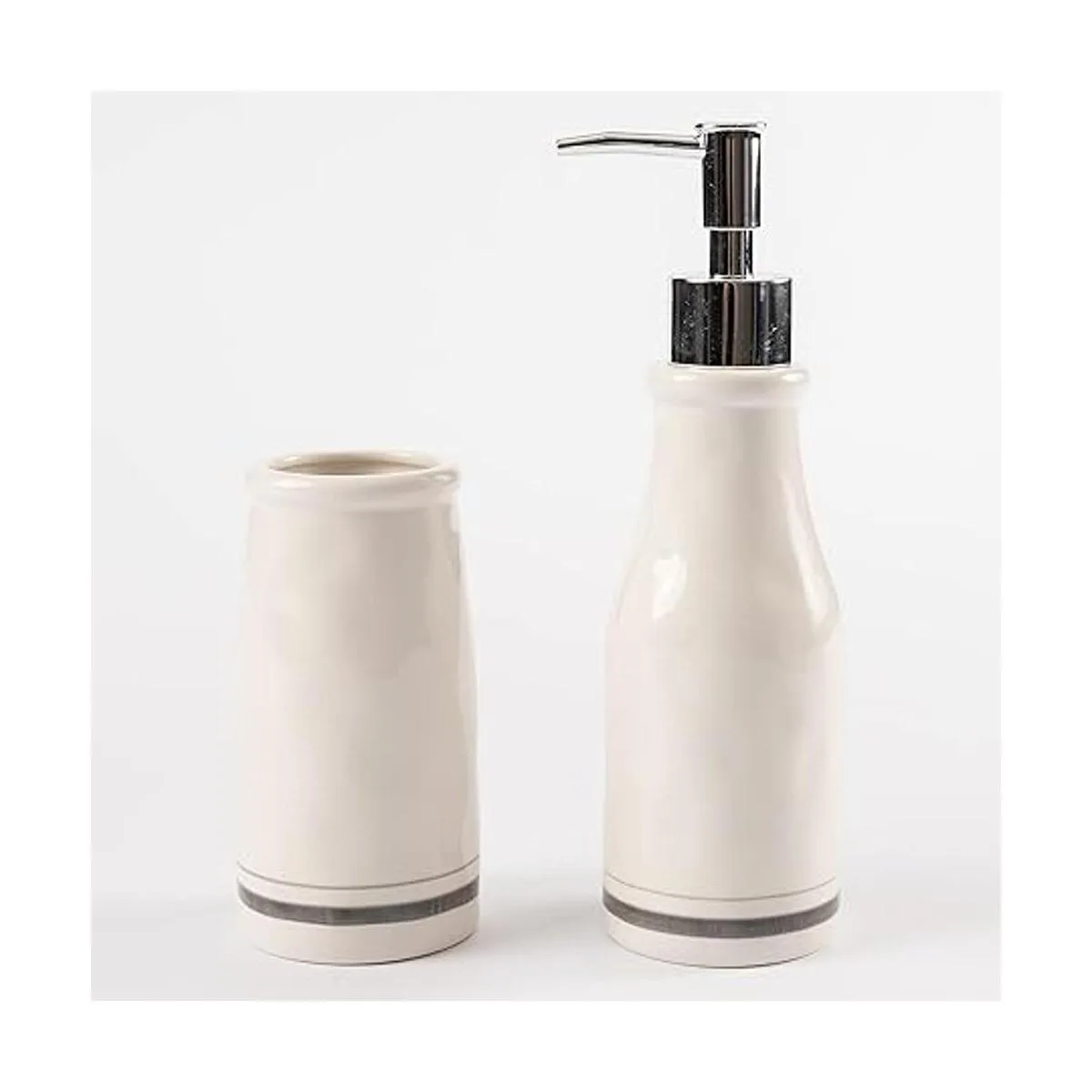 Mud Pie Bistro Dispensador de jabón y soporte para_4