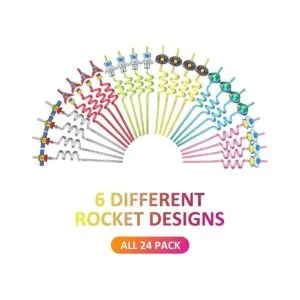 Pajitas para el espacio exterior recuerdos de fiesta para_7