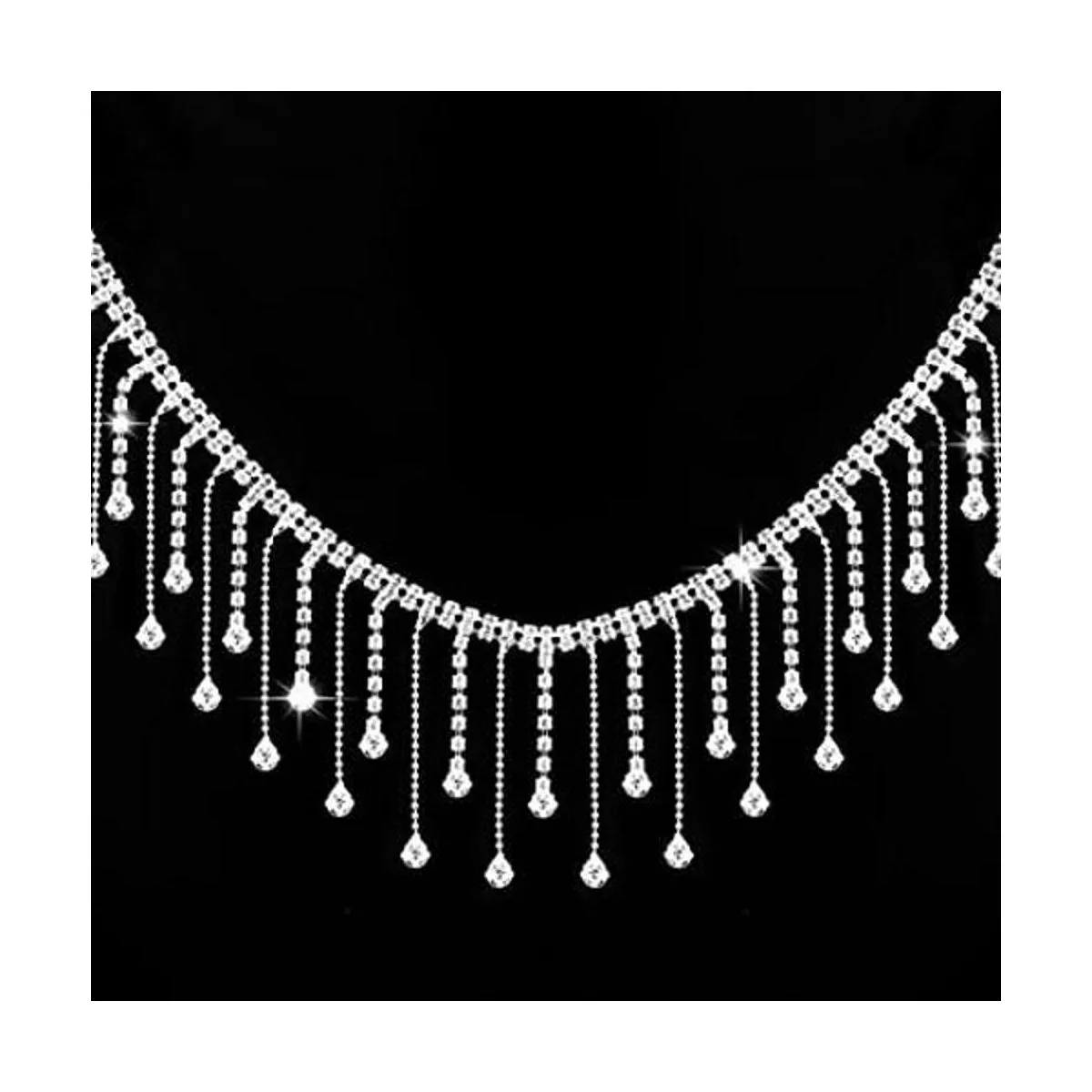 Cadena de borla de cinta de diamantes de imitación de 2_1