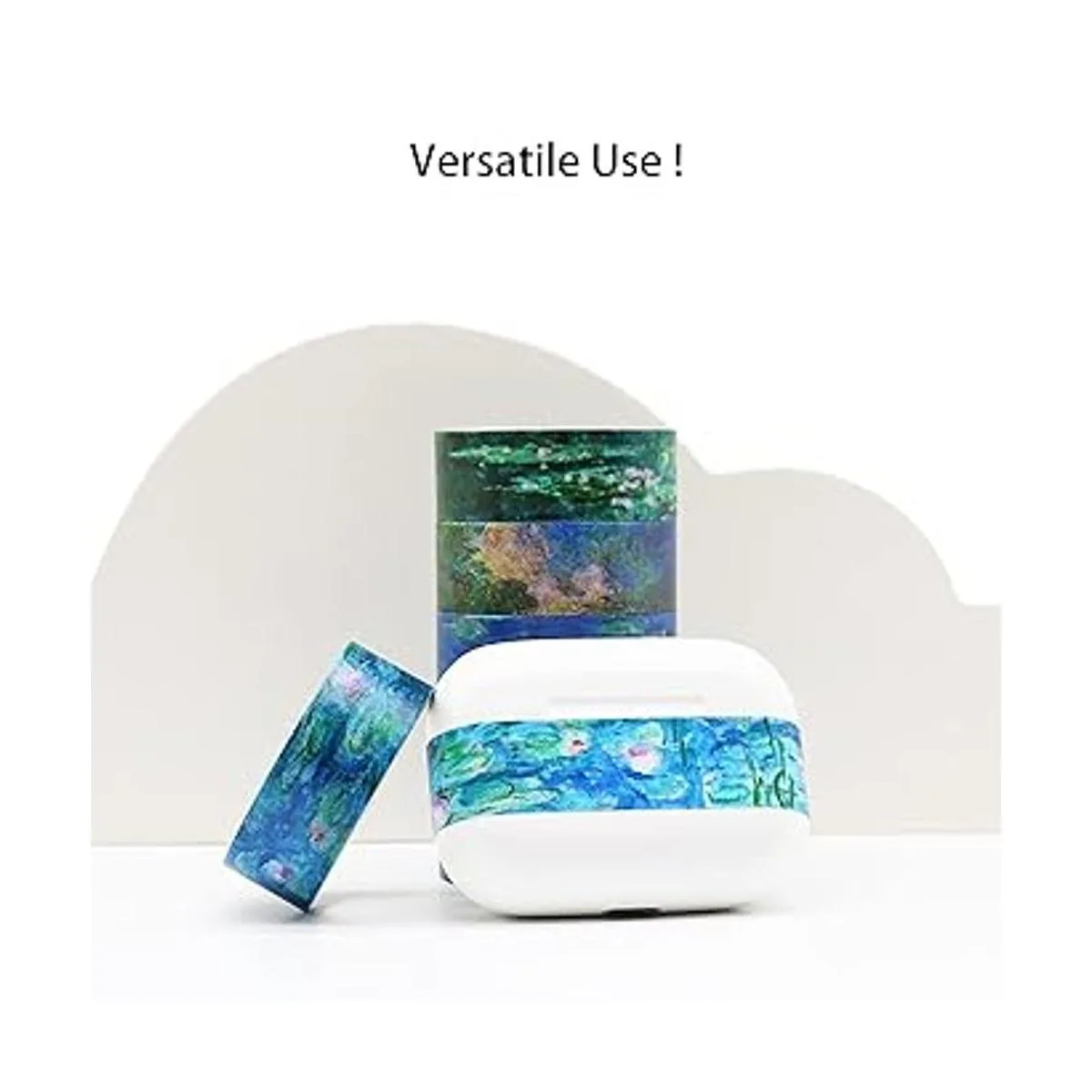 Juego de 12 rollos de cinta Washi con diseños florales_6