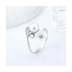 LGSY Anillo de plata de ley 925 con diseño de margaritas_4