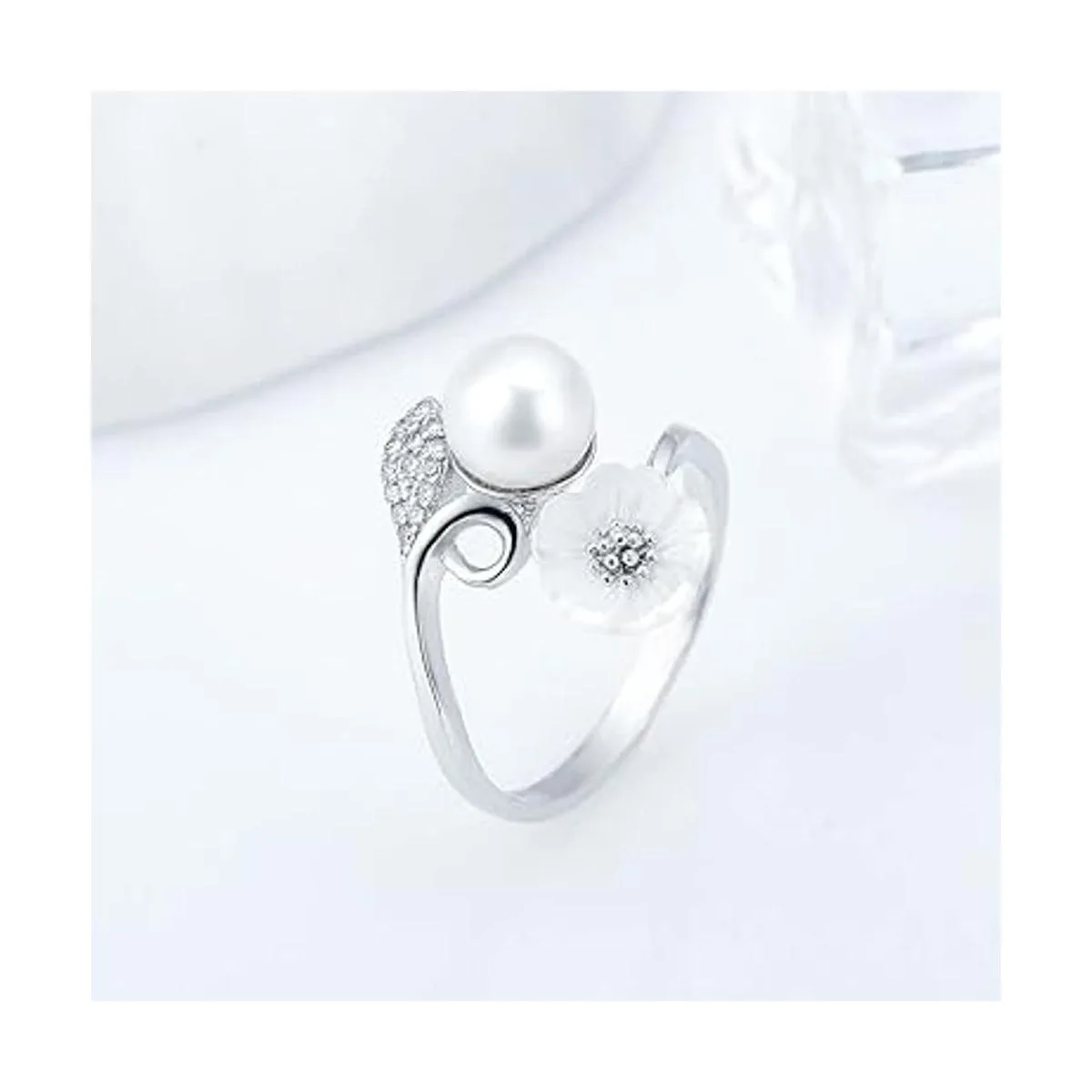 LGSY Anillo de plata de ley 925 con diseño de margaritas_4