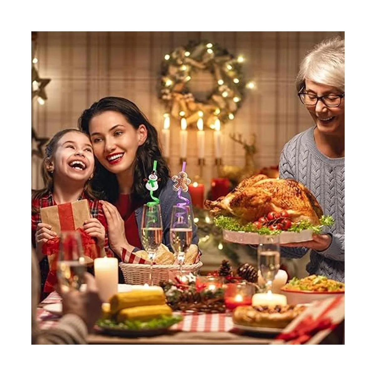 24 popotes de Navidad para fiestas de Navidad regalos de_7