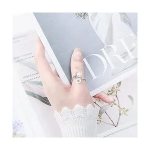 LGSY Anillo de plata de ley 925 con diseño de margaritas_5