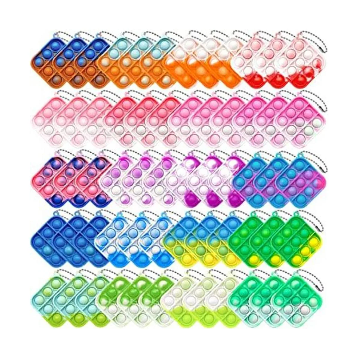 Paquete de 60 mini llavero de empuje para presionar mini_1