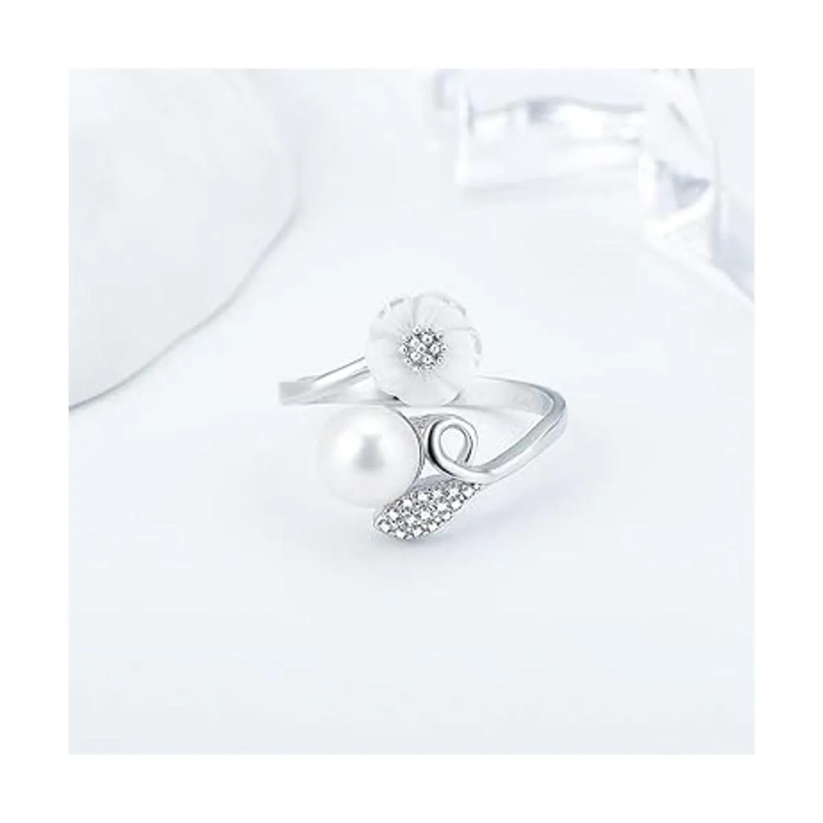 LGSY Anillo de plata de ley 925 con diseño de margaritas_3