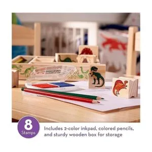 Melissa Doug Juego de sellos de madera dinosaurios 8_3