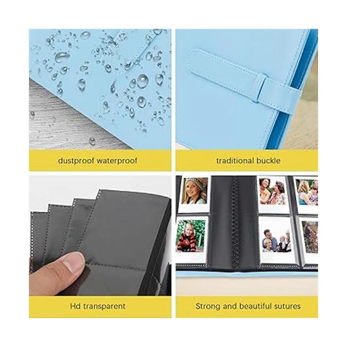 Mini álbum de fotos de 256 bolsillos para cámara Polaroid_3