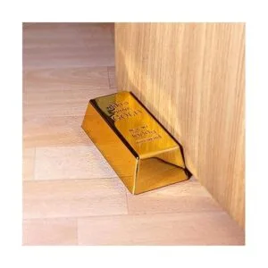 Lingote de oro falso para trabar la puerta o pisar papeles_4
