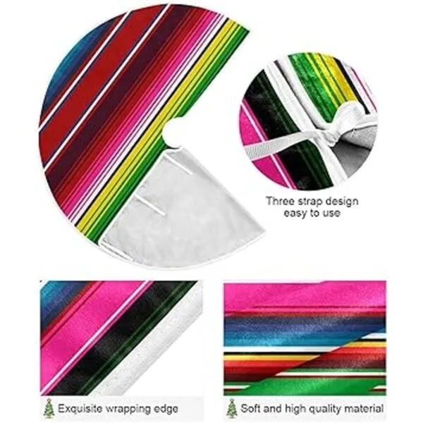 WELLDAY Manta mexicana de Serape a rayas falda colorida_2