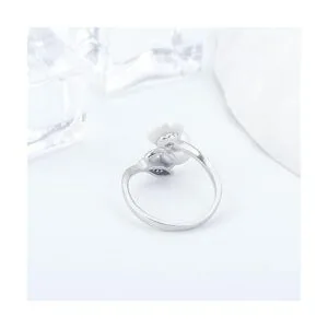 LGSY Anillo de plata de ley 925 con diseño de margaritas_2