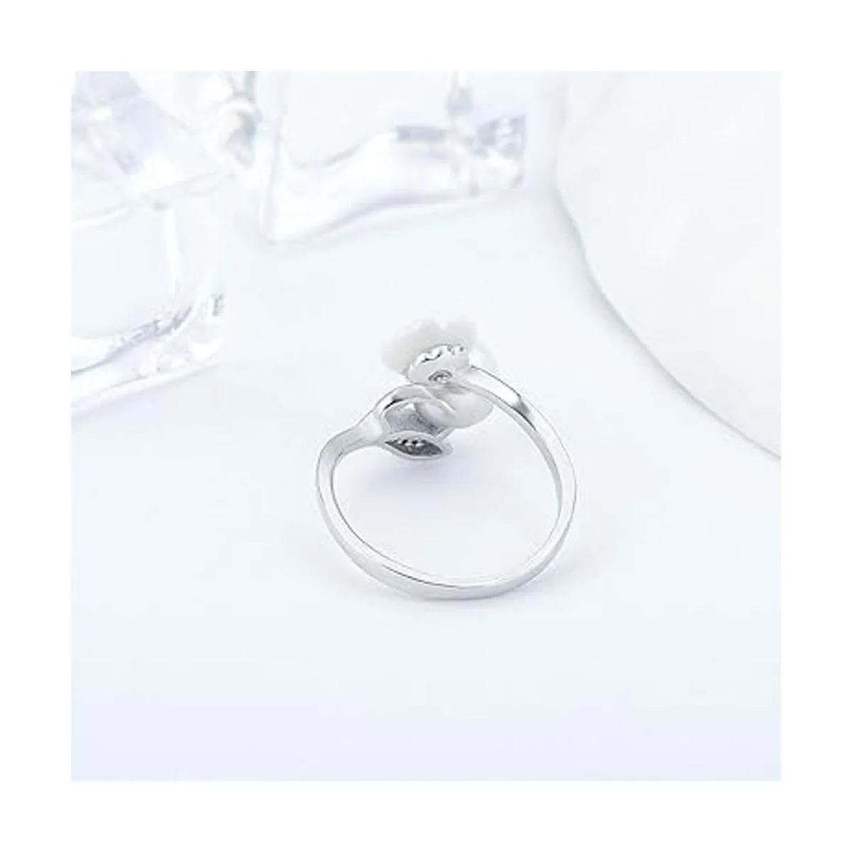 LGSY Anillo de plata de ley 925 con diseño de margaritas_2