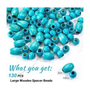 130 cuentas espaciadoras de madera grandes cuentas de_4