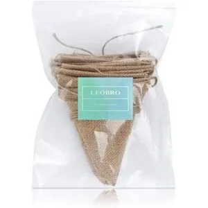 LEOBRO 48 banderines de arpillera bandera triangular de_6