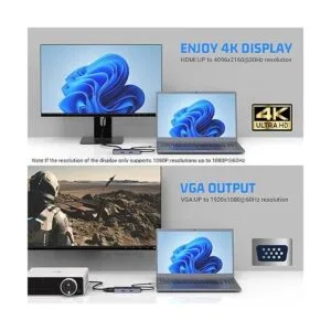 OBERSTER 6 en 1 USB C a HDMI VGA Dual Monitor USB C_3