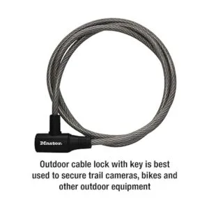 Master Lock 8154DPF Cerradura de cable con llave 1 paquete_2