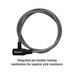 Master Lock 8154DPF Cerradura de cable con llave 1 paquete_3
