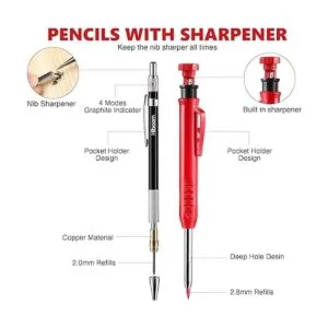 Juego de 10 unidades de marcado de carpintero 6 lápices_3