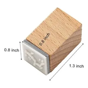 Hacaroa Juego de 32 sellos de goma de madera diseño_2