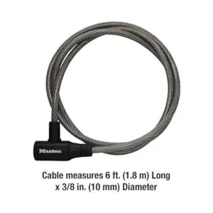 Master Lock 8154DPF Cerradura de cable con llave 1 paquete_5