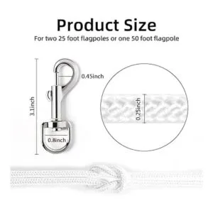 Cuerda para mástil de bandera de 100 pies kit de cuerda_2